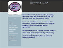 Tablet Screenshot of harmonicresearch.org